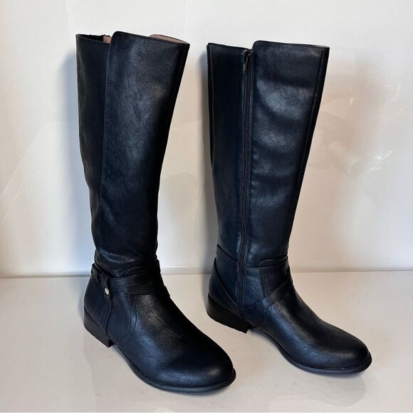 LifeStride X-Felicity Faux Leather Wide Calf Knee-High Boots - Picture 1 of 5